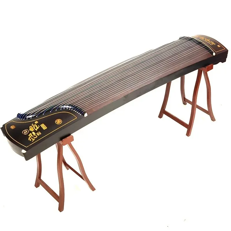 

Hooqu Yellow River Style Manufacturer Wholesale Zither Solid Wood Guitar Mahogany Engraving Ebony Plucked Instrument Mixed Batch