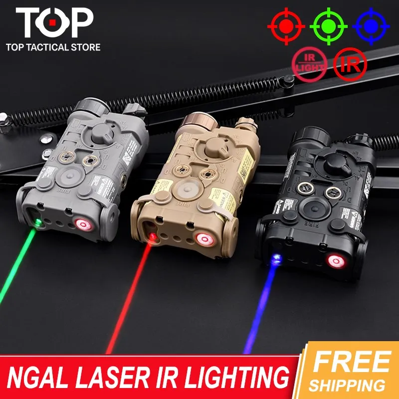 

WADSN Tactical NGAL Laser Pointer IR Illuminator Red Green Blue IR Dot Sight Fit Picatinny Rail Airsoft Hunting Weapon Indicator