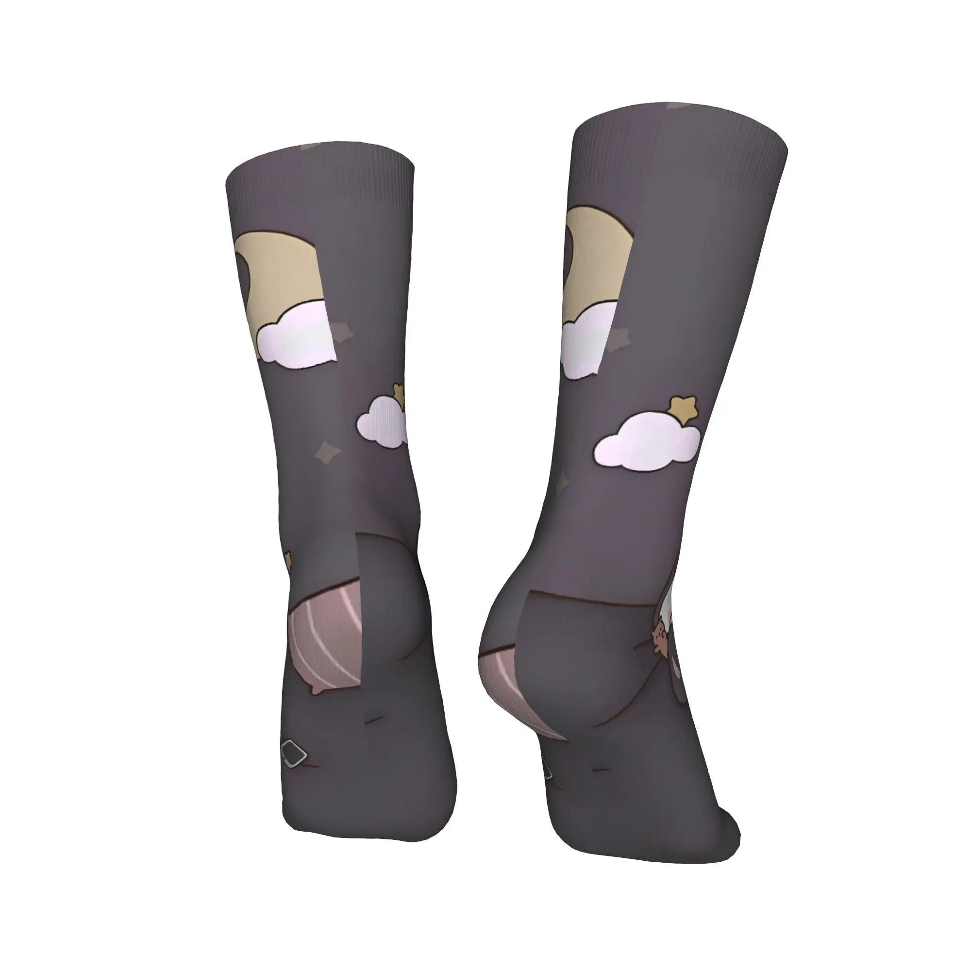 Cute Bubu Dudu Cartoon Print Bear and Pa Socks Stockings Autumn Anti-Slip Adults Men Socks Breathable Pattern Running Socks view 4