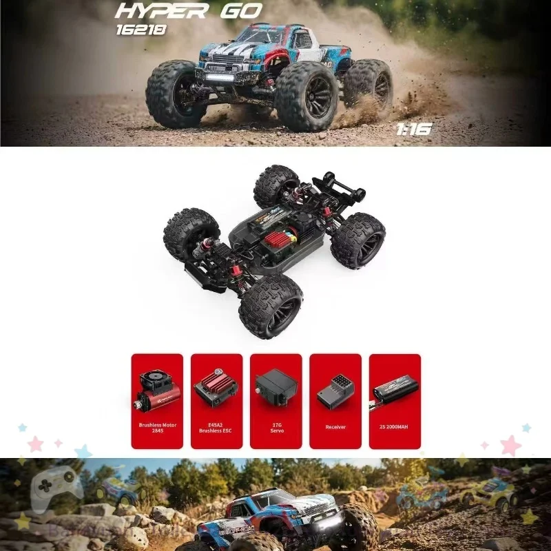 New In Stock MJX 16218 Remote Control Car Brushless 1：16 Scale 4WD Off Road High Speed Hobby RC Truck For Adult Enthusiasts