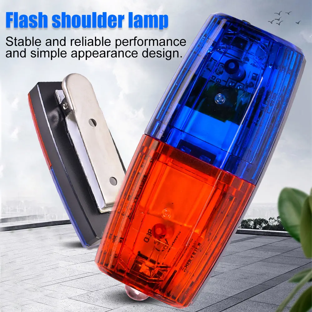 Red&Blue Police Warning Strobe Shoulder lights Rechargable LED Flashling Safety Clip Lamp For Outdoor Rescue,Traffic Guidan