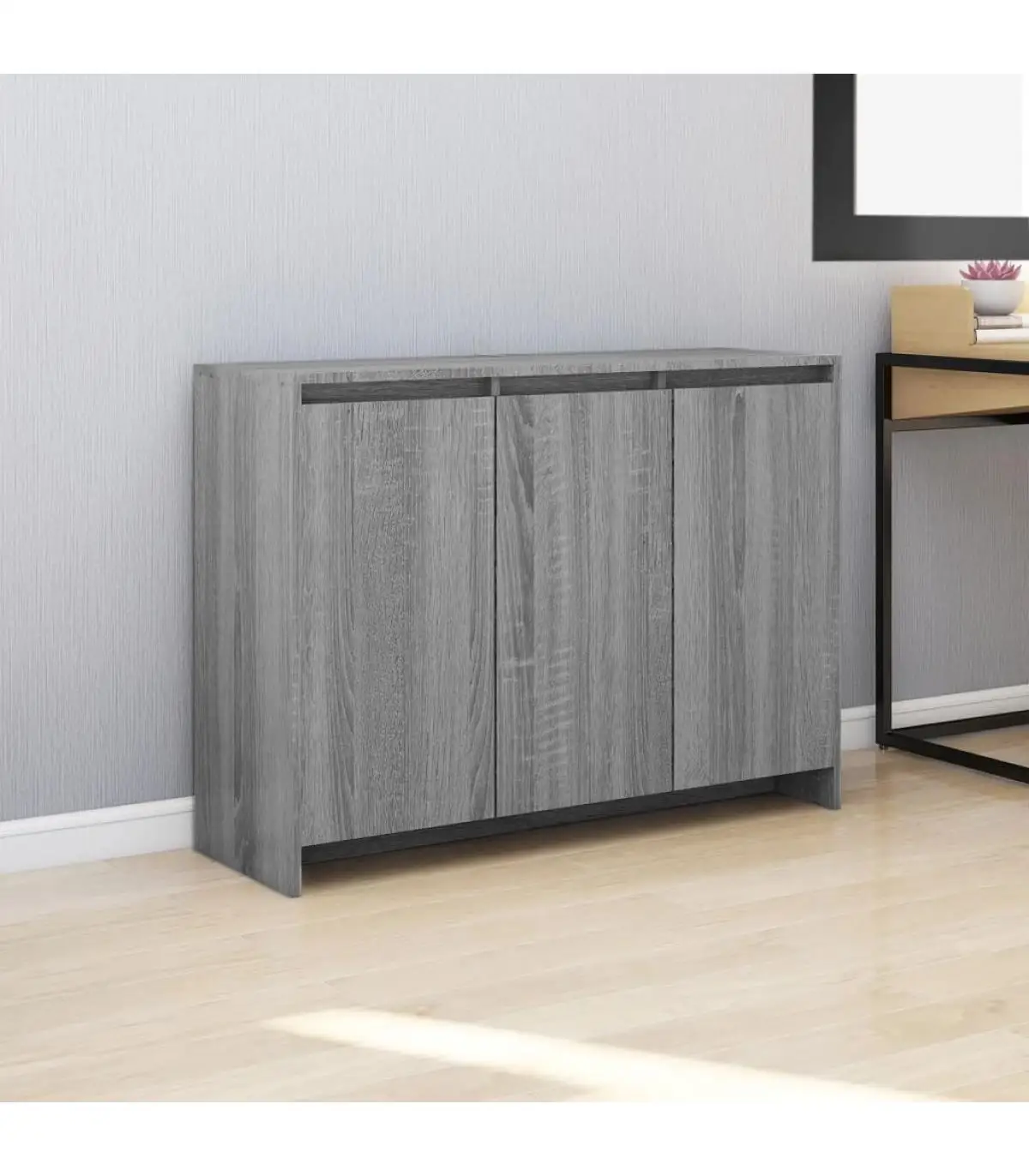 Sonoma 102x33x75 cm gray chipboard sideboard