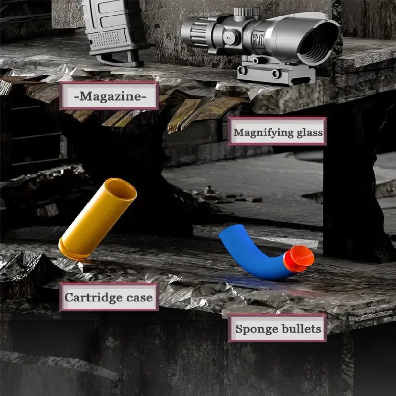 M416 игрушечный пистолет, корпус пули, выдвигающаяся мягкая пуля, банка с присоской для стрельбы, детская Штурмовая винтовка, модель с ручной