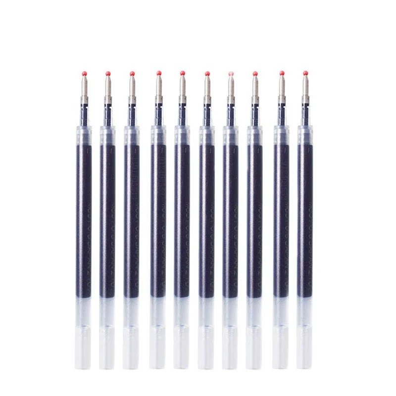 Stylo gel et recharge, encre bleue, noire, rouge, poignée la plus récente MUJI, stylo à bille scolaire, bureau, papeterie japonaise, 0,38mm, 0,5mm, 10 pièces, 8 pièces