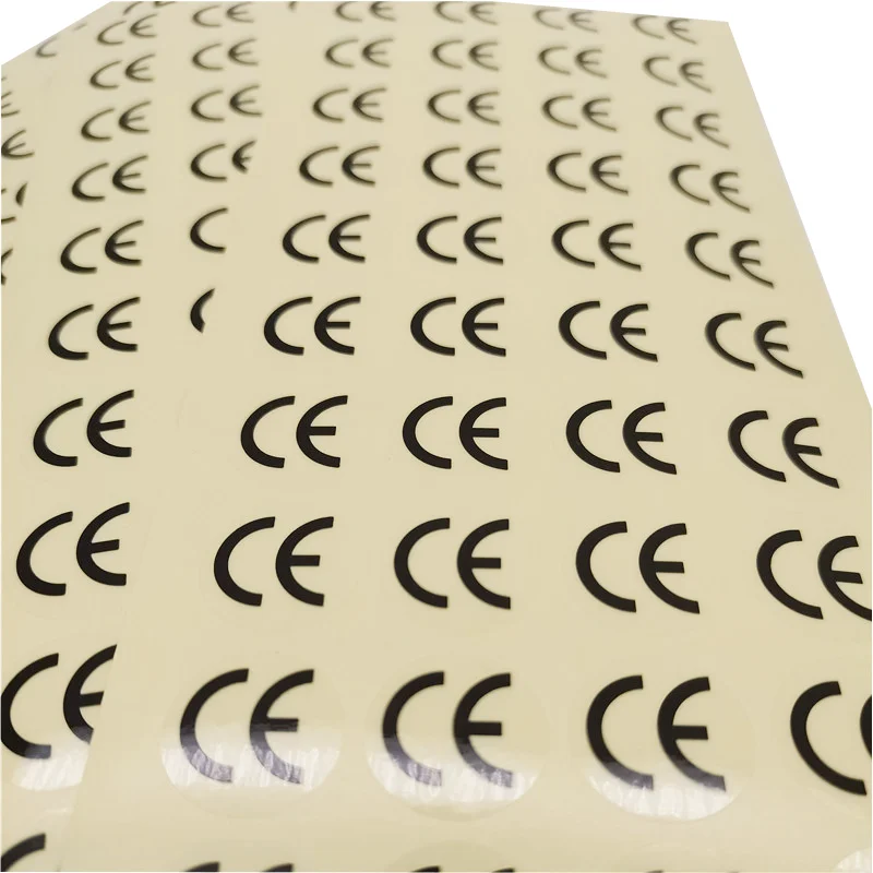 1000PCS round transparent waterproof self-adhesive CE Label CE Black Label Spot sticker 20X20mm