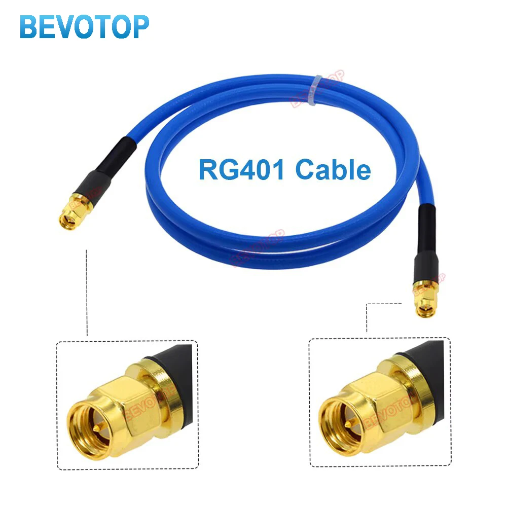 

RG401 250 50-5 Cable SMA Male Plug to SMA Male Plug High Frequency Low Loss RG-401 Test Cable RF Coaxial Pigtail Jumper