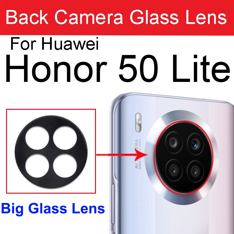 For Huawei Honor 50 Pro 50Lite 50se Rear Camera Lens Glass Back Camera Glass Lens Glass with Sticker Replacement Parts