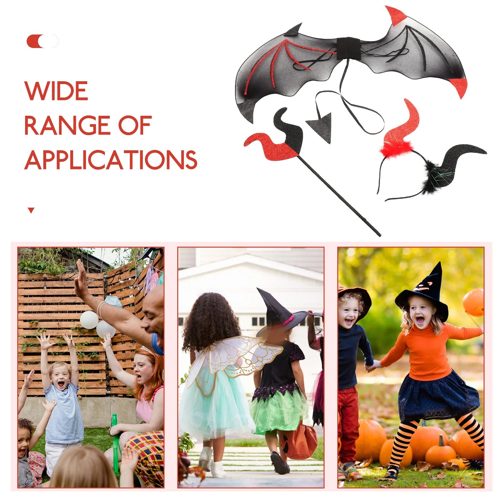 

Halloween Demon Wings Set Headbands Cosplay Costume Plastic Hair Accessories