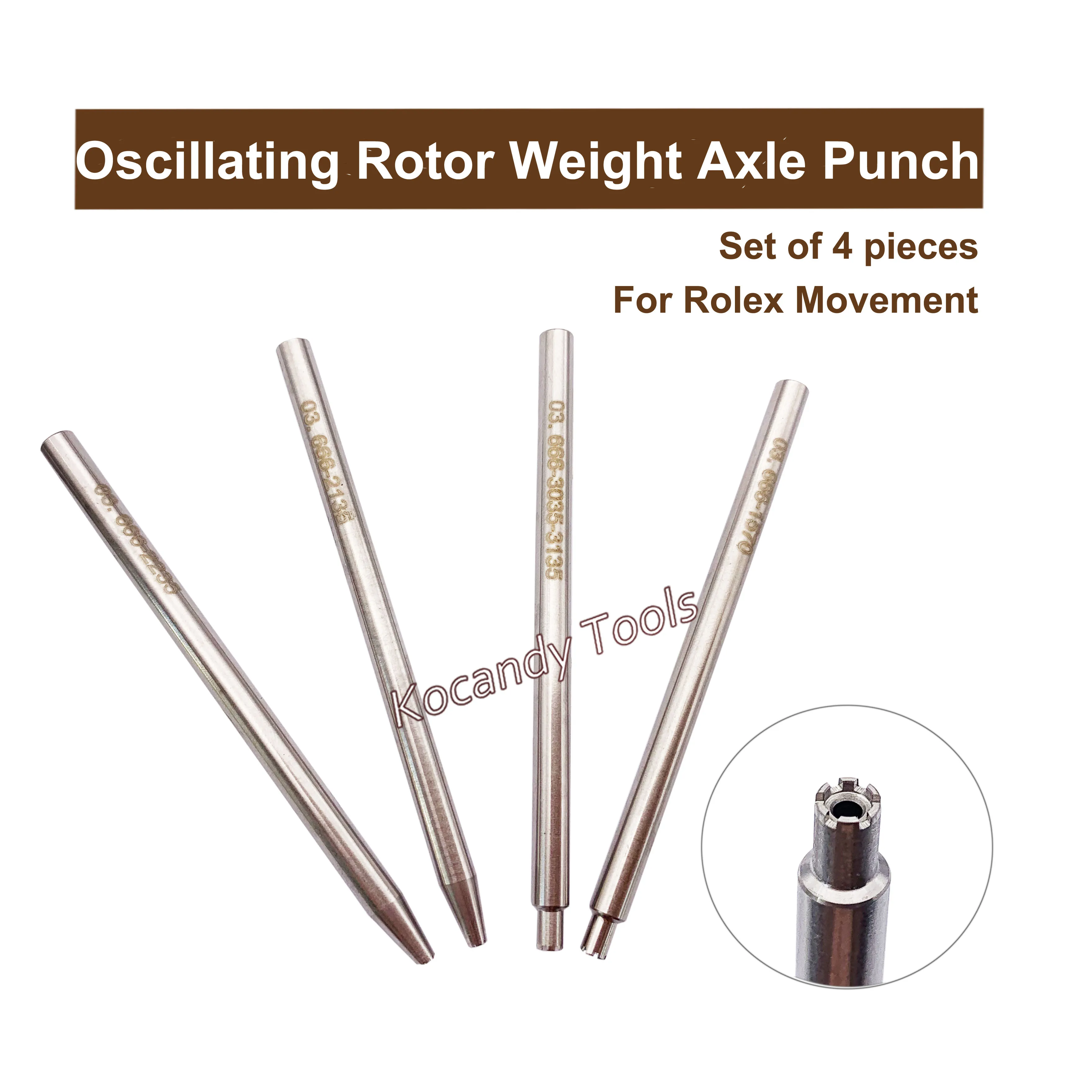 4 шт., качающийся ротор, весовой пробойник для Rolex Calibres 1570 2135 2235 3035 3135, инструмент для ремонта часового механизма для часовщиков