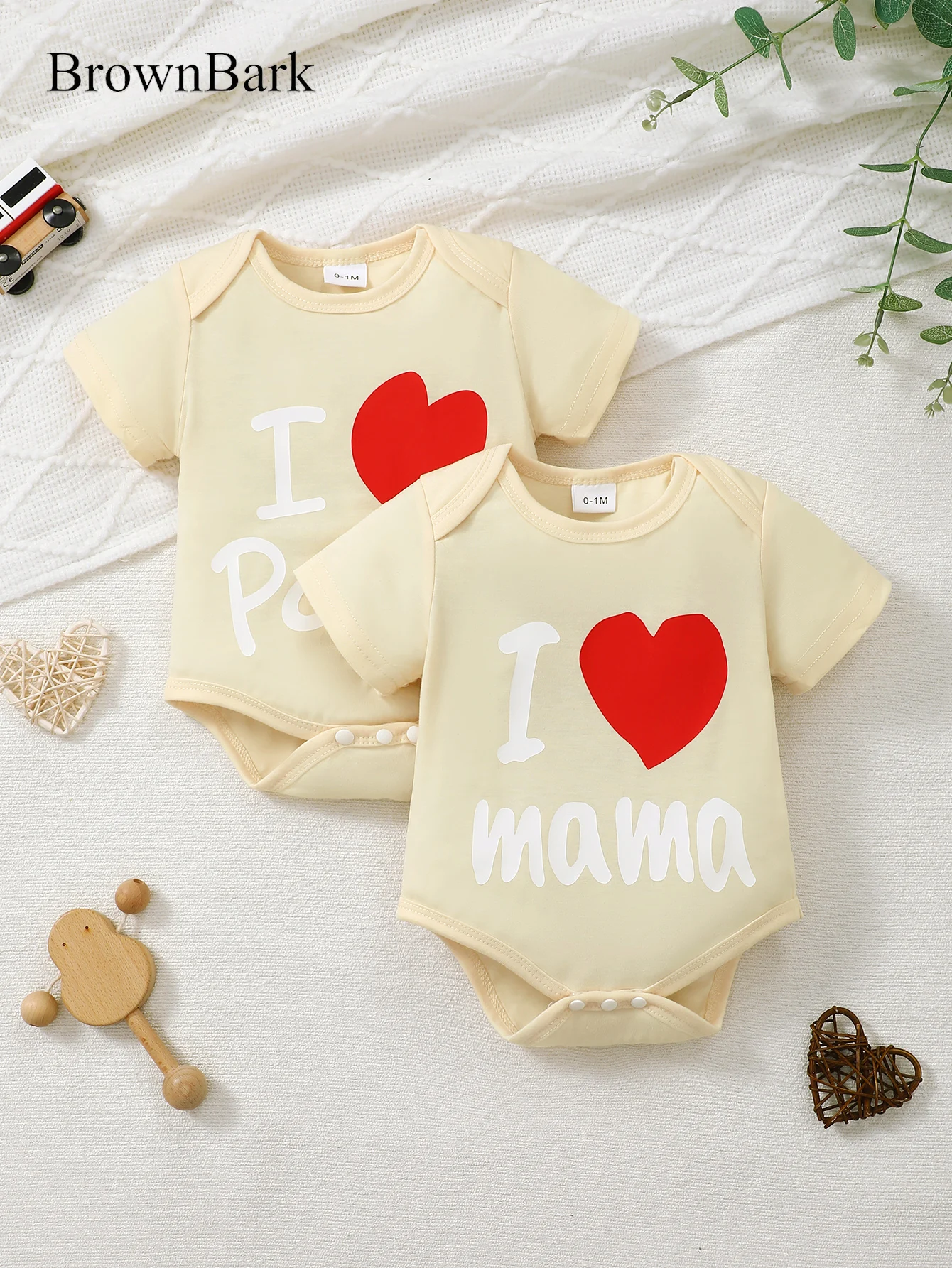 

Summer 0-1 Years Old Infant Baby Boys Letter Print Short Sleeved Jumpsuit 2 Pieces