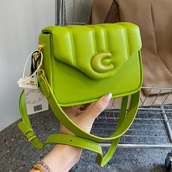 Bolso con solapa de diseñador Vintage para mujer, bandolera de hombro, 2022