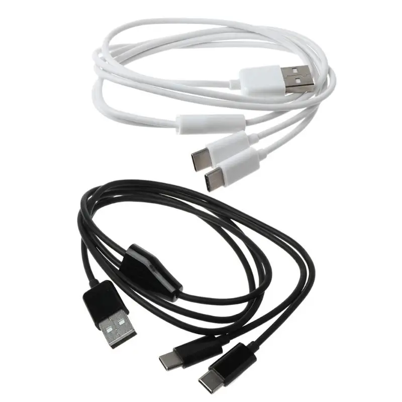 

USB Multi FastCharging Cable Splitter Data Sync Nylon Braided Cord USB to 2 Type for Phone Tablet