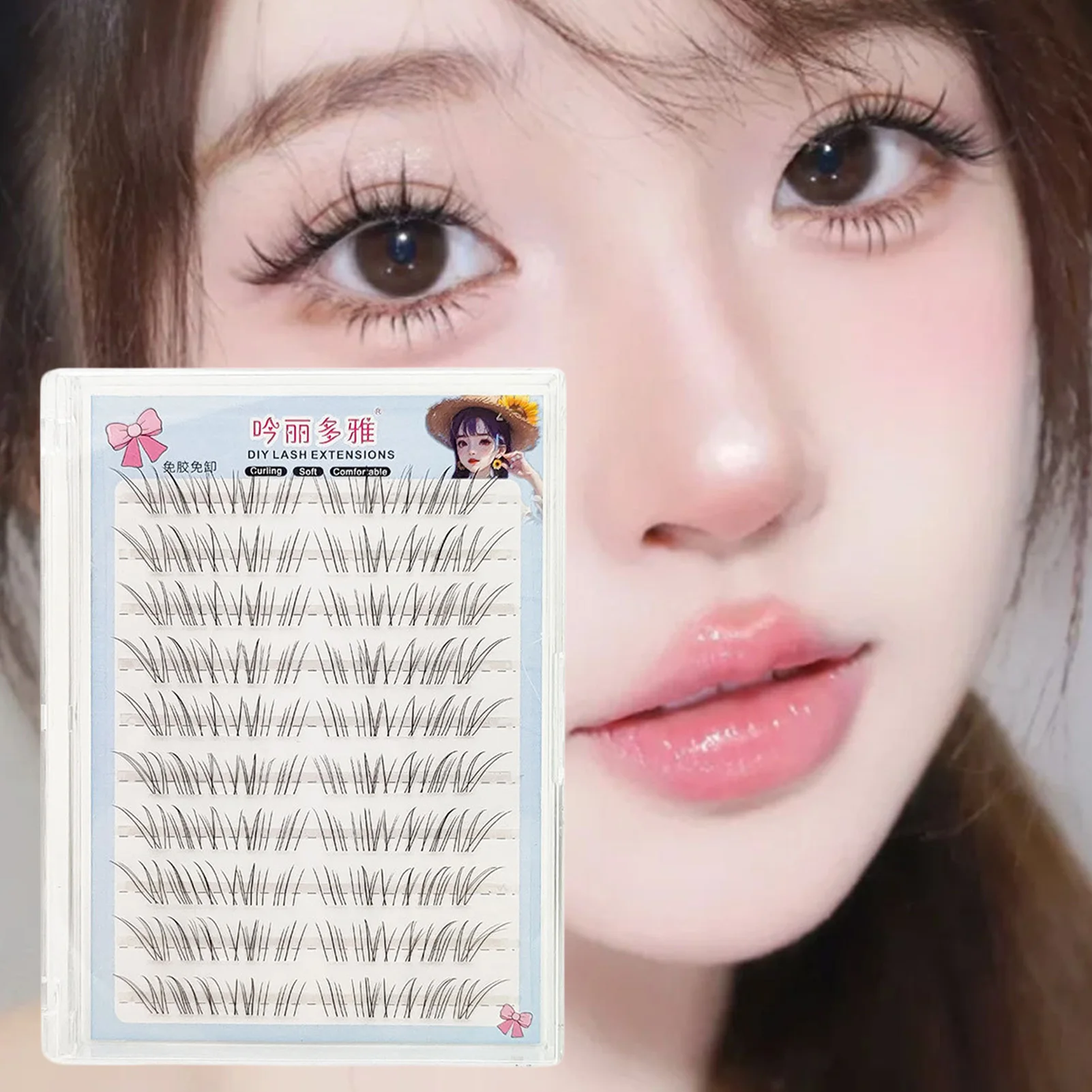 Natural Deer False Eyelashes Soft Lightweight Comfortable to Wear Eyelashes for Daily Use