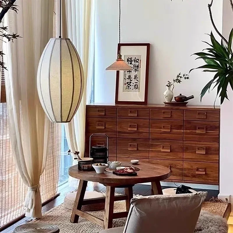 

Walnut solid wood storage cabinet, retro chest cabinet, medieval secret cabinet, drawer, storage side cabinet