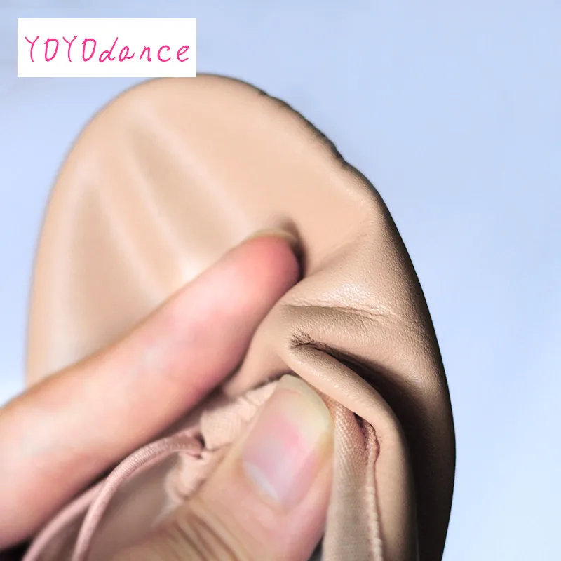 Flache Doppel Elastische Leder für Frau Yoga Zapatos De Punta Apatillas Rosa Schwarz Ballett Schuhe