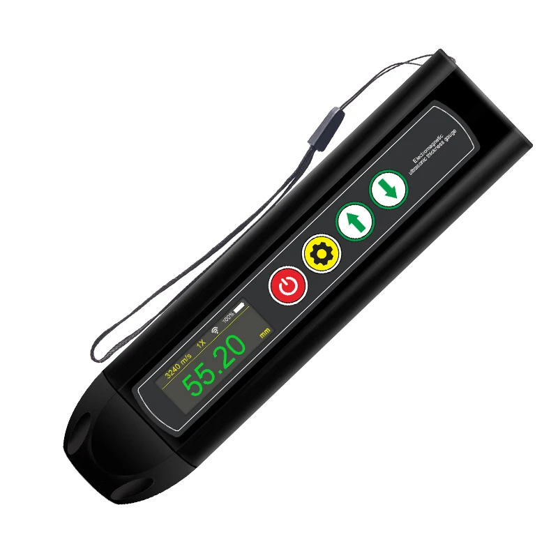 Electromagnetic Ultrasonic Thickness Gauge High Precision Portable Metal Pipe Thickness Tester Pocket Pen Type Thickness Gauge