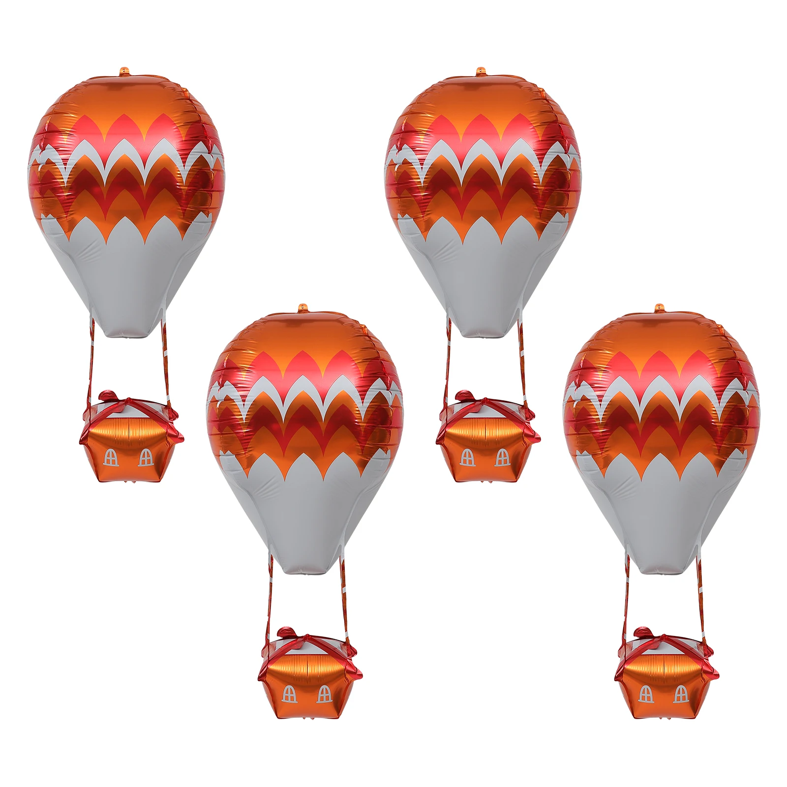 

5pcs 22Inch Hot Air Balloon Aluminum Foil Balloons Orange White Birthday Party Baby Shower Decoration Thick