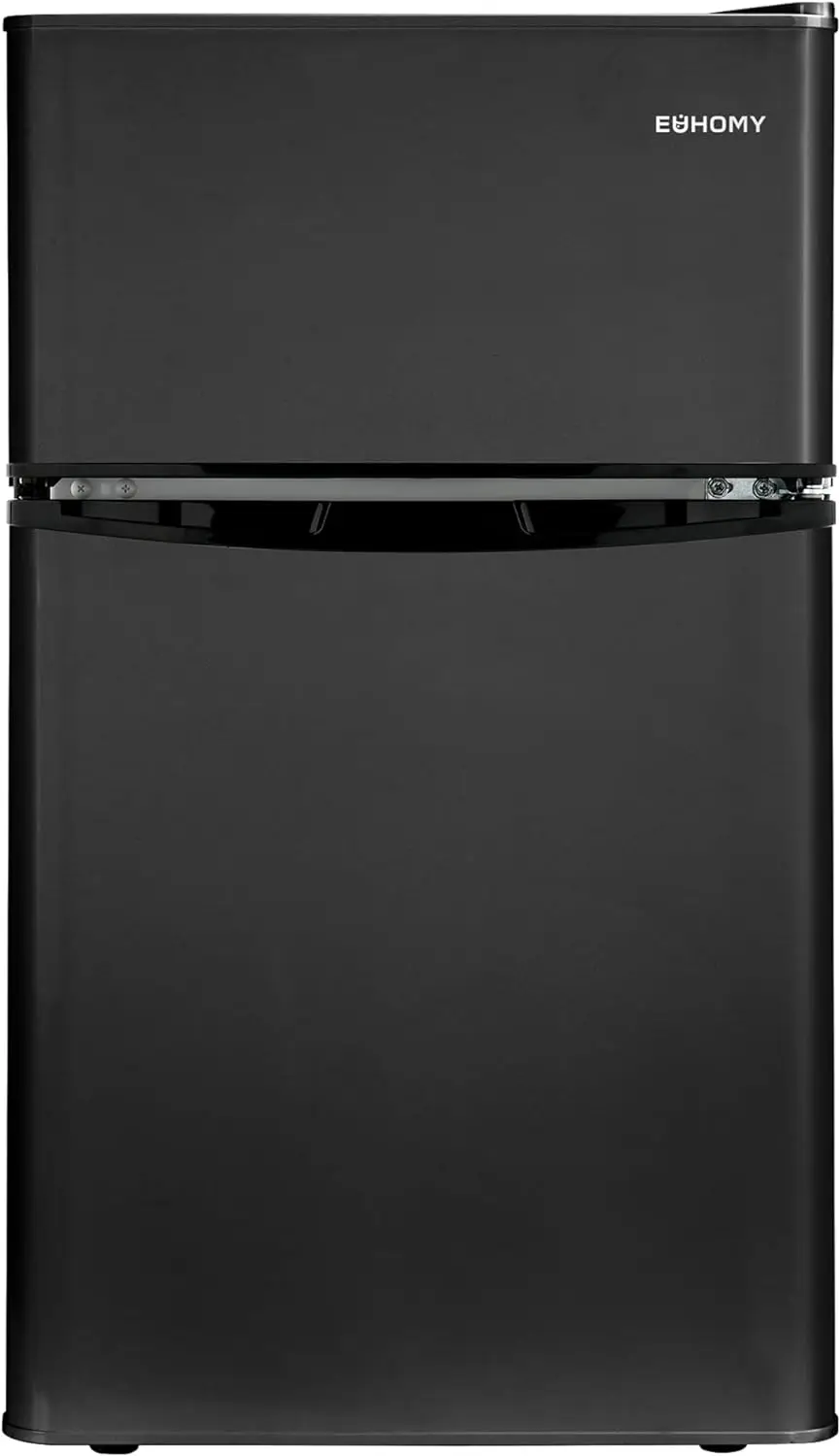 New Mini Fridge with Freezer, 3.2 Cu.Ft Compact Refrigerator with freezer, 2 Door Mini Fridge with freezer, Upright for Dorm