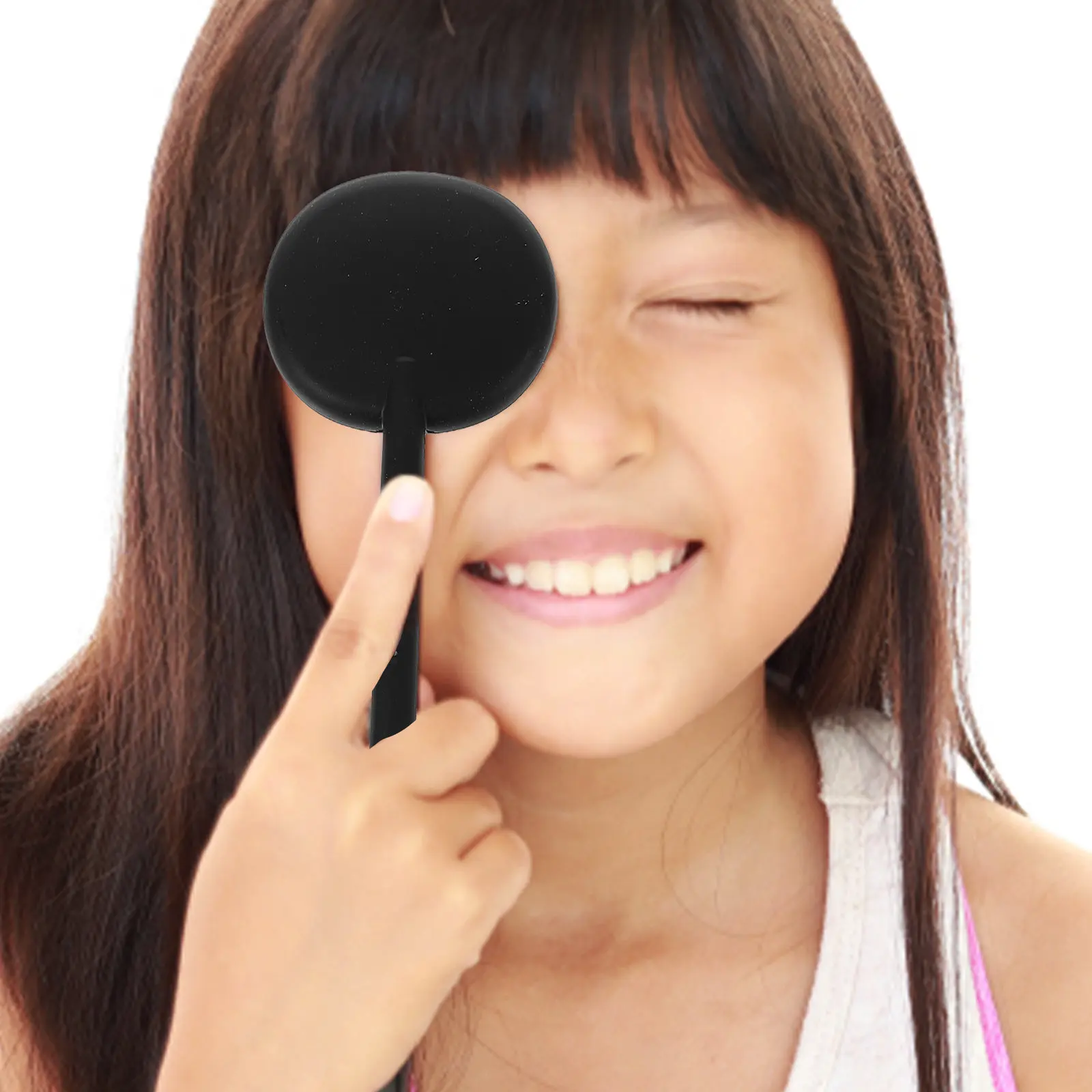 6Pcs Eye Occluder Plastic Handheld Solid Color Anti Slip Tool for Vision Test Ophthalmic Screening in Hospital School Family