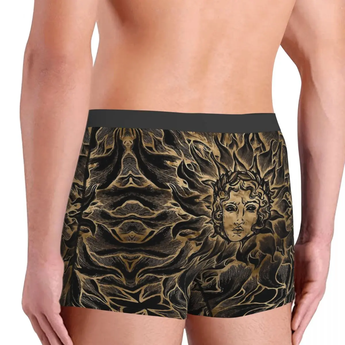 Apollo Sun God Black And Gold Greek Mythology Underpants Breathbale Panties Man Underwear Comfortable Shorts Boxer Briefs