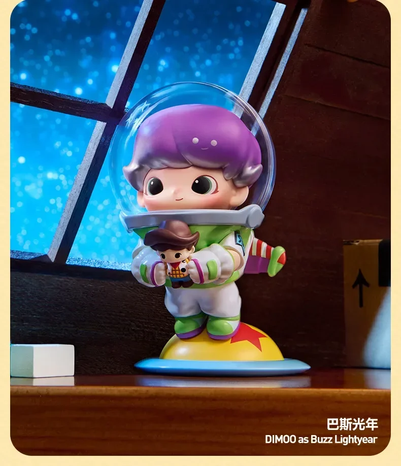 POP MART DIMOO WORLD PIXAR Serie Blind Box Puppe Überraschungstüte Mystery Box Spielzeug Anime Actionfigur Desktop-Ornamente Sammlung – Detail 17