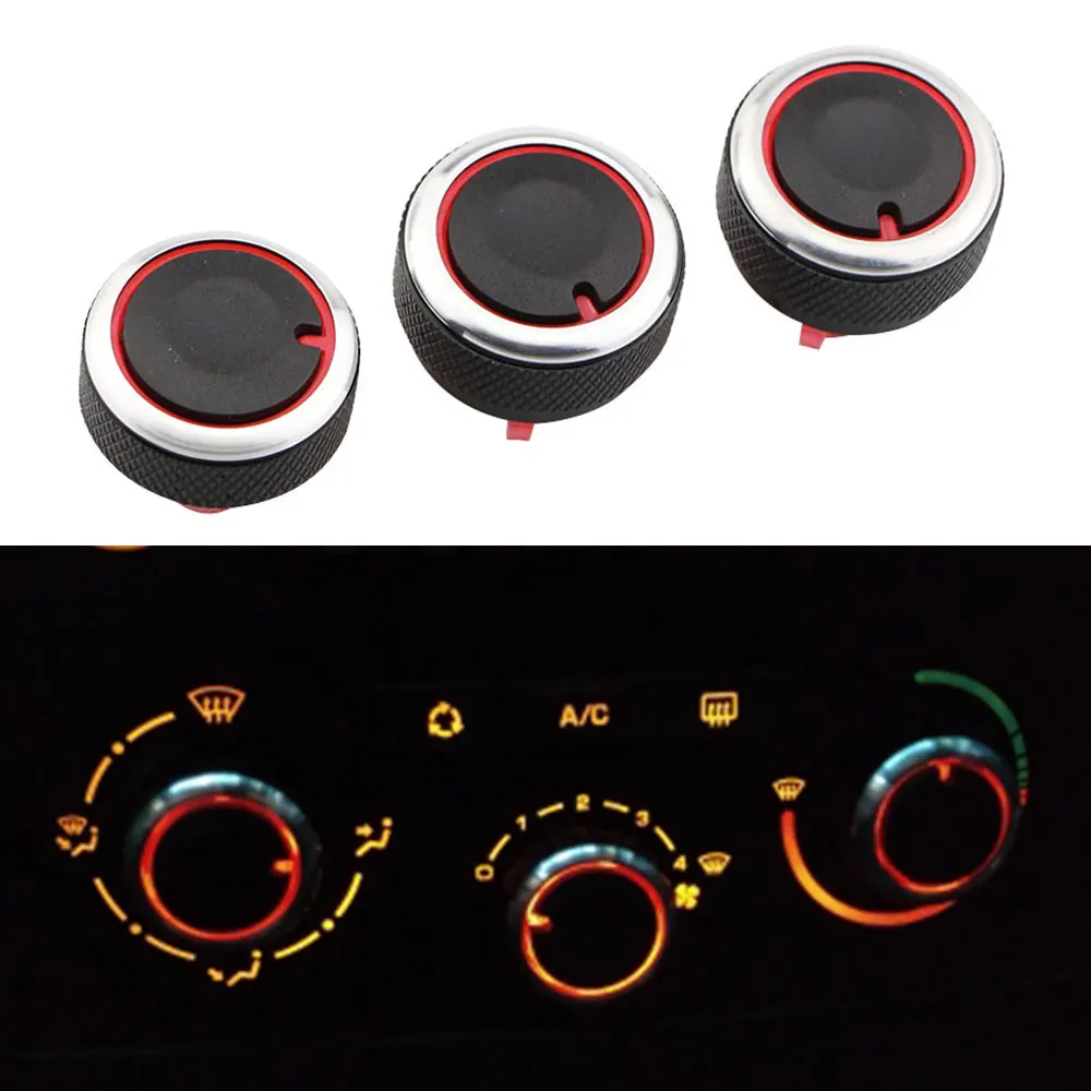 Air Conditioning Knob for Peugeot 307 CITROEN C4 MK1 C-TRIOMPHE AC Heat Control Switch Button Knobs Aluminum Alloy