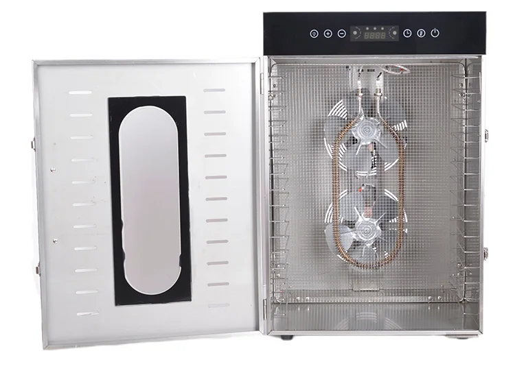 -r Single Zone 16-Tray Digital Meat Beef Jerky Fish Drying Vegetable Dehydrator Machine Sus304 Stainless Steel 110/220V *