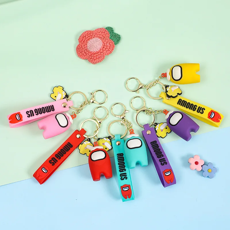 New Werewolf Kill Key Chain Pendant Creative Doll Machine Small Gift Cartoon Glue Doll Cute Schoolbag Pendant image 3