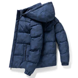 Puffer Jacke Männer dicke Winter jacke warme Männer Parkas Kapuzen mantel Outwear solide Mode lässig Baumwolle gepolsterte Herren bekleidung Top