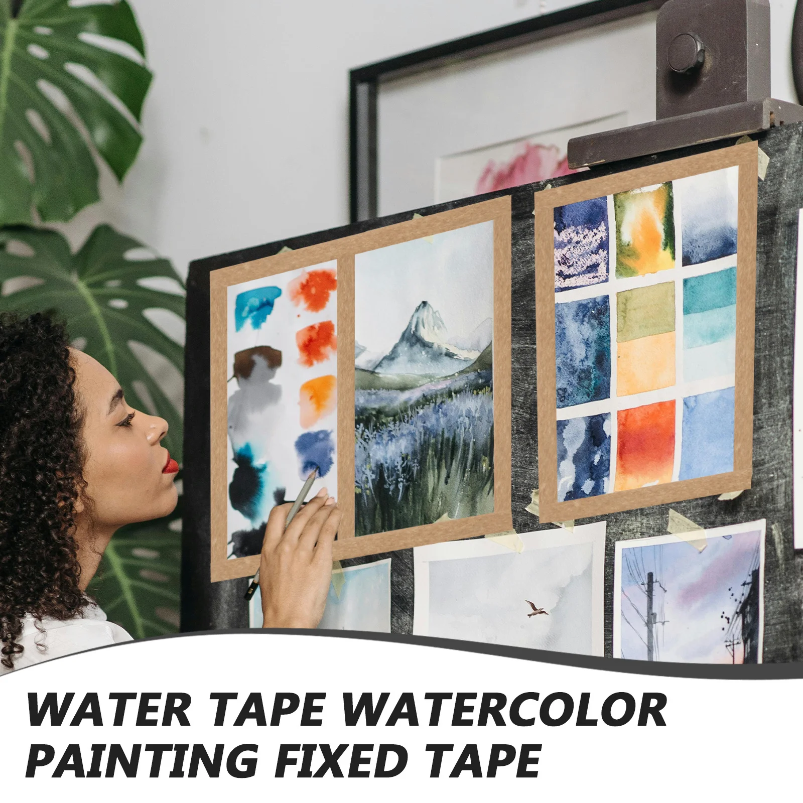 

2 рулона активированного обрамления для фоторамок, защитная бумага для художественных работ, активируемая водой лента для рисования, многофункциональная герметизация