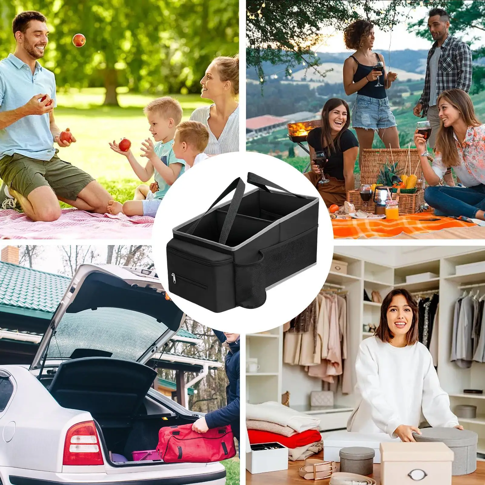 

Органайзер для хранения багажника, контейнер большой емкости, ткань Оксфорд, автомобильный органайзер, чехол для грузовика, седана, пикапа, скутера, внедорожника, груза