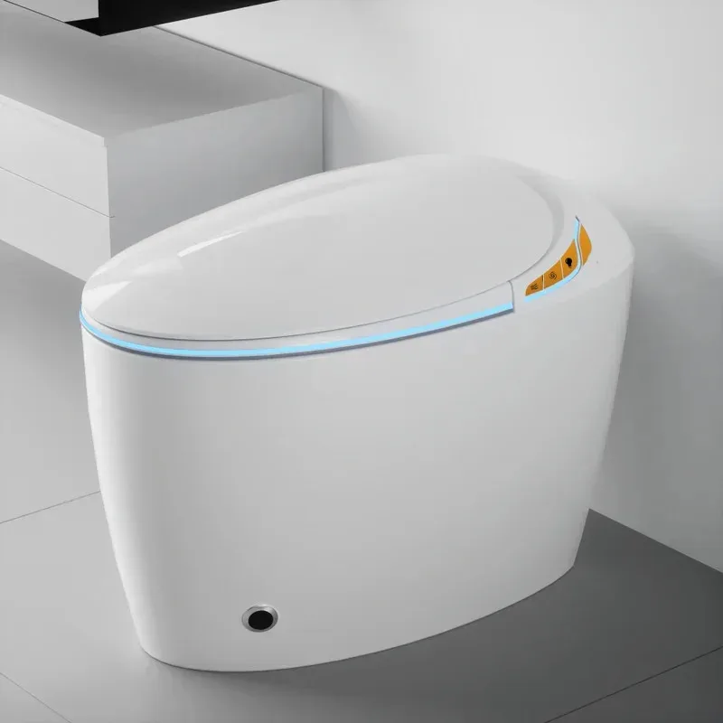 

Unique Smart Toilet with Bidet Built In, Intelligent One Piece Toilet For Modern Bathroom, Auto Open/Close Seat, Foot Sensor