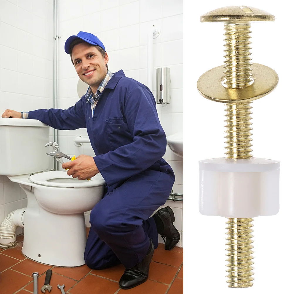 2 قطعة أجهزة مقعد المرحاض النحاس مطلي الحديد موضوع موثوق تصميم مقبض سريع حل شامل إعدادات الحمام