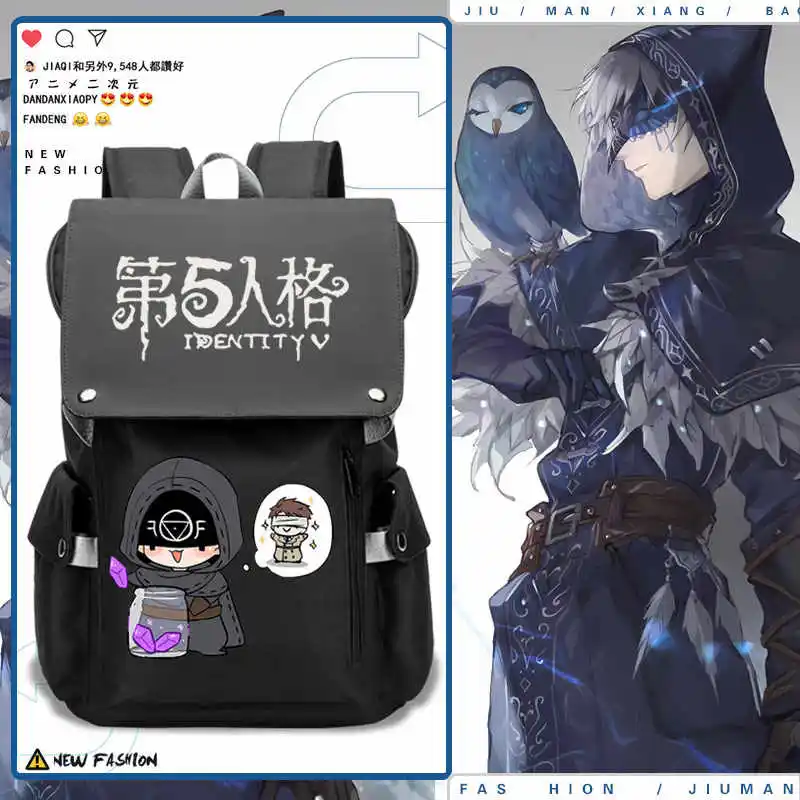 Game Anime Eli Clark Identity Ⅴ Theme Cartoon School Bag Student Backpack Game Men Women Versatile Casual Backpack