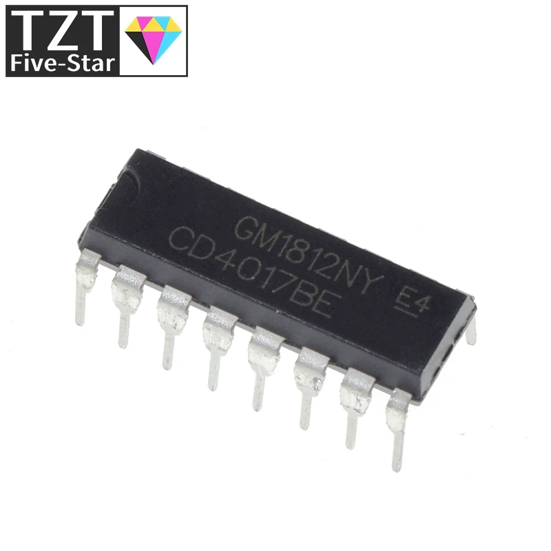 TZT 10PCS CD4017 CD4017B CD4017BE 4017 TZT