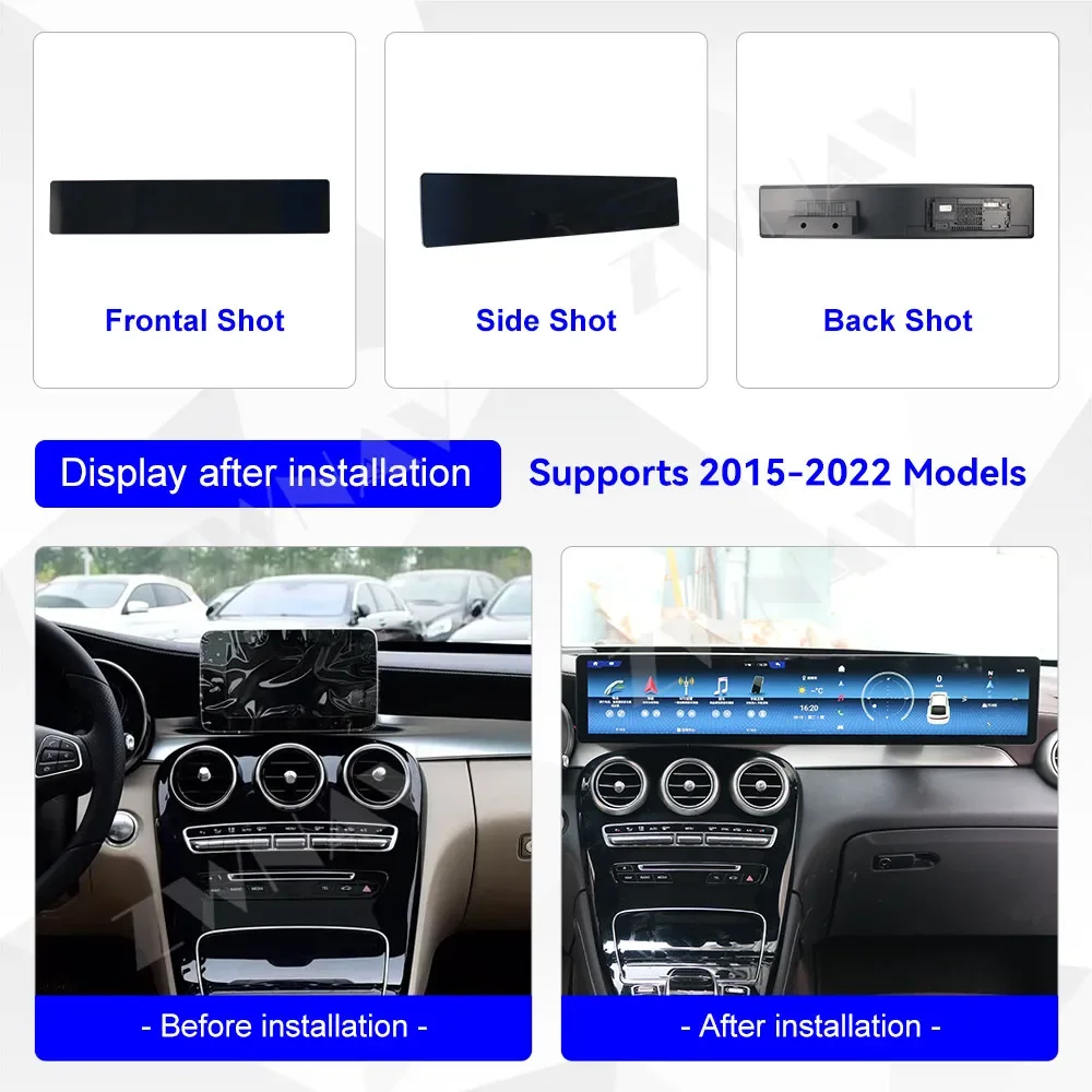 26.2 Inch 6K Android 15 Pro Car Stereo for Mercedes-Benz C W205 2015-2022 Wireless CarPlay 360 Camera