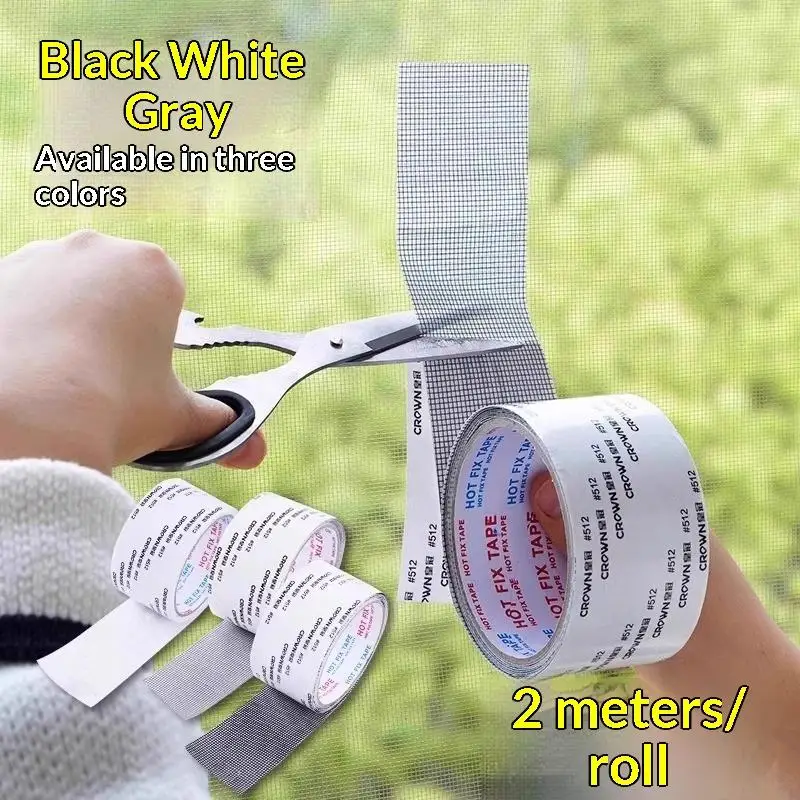 2 Meter Window Screen Repair Patch Window Net Anti-mosquito Mesh Door Mosquito Netting Patch Repair Broken Hole Screen Net