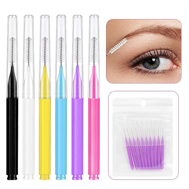 Oral Interdental Brushes Set of 10 and Mascara Brushes Multi Functional Tools for Teeth Cleaning and Makeup Application