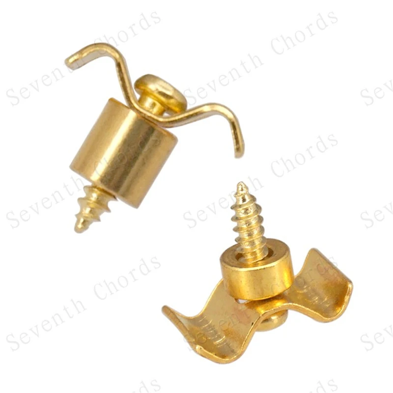 4 Sets/Lot goldene Gitarrensaitenhalter für E-Gitarren-Zubehörteile, Musikinstrumente – Detail 2