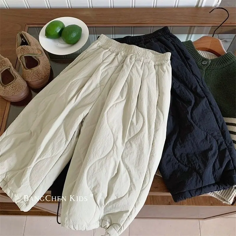 Winter Unten Hosen Neue Kinder Quilten Casual Jogginghose Herbst Mädchen Dicke Hose Jungen Harem Hosen Kinder Warme Hosen