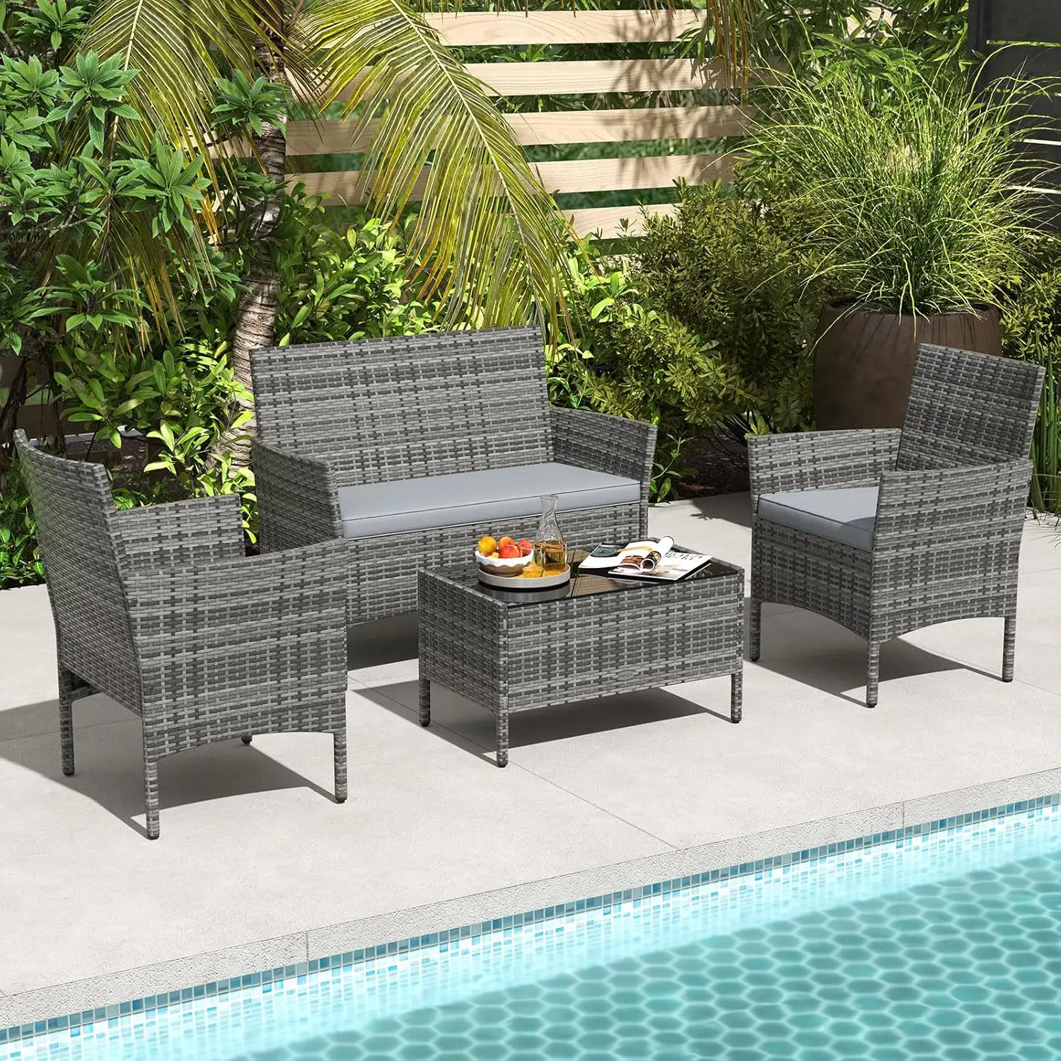 o*-4-Piece Patio Furniture Set - огляд і ціна Outdoor Furniture Ofo