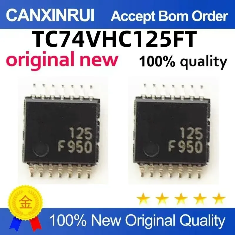 (5-100 pieces)Brand new original TC74VHC125FT silk screen VHC125 TSSOP-14 buffer circuit driver IC