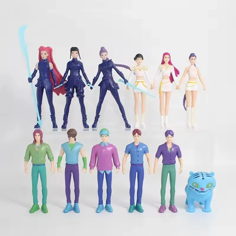 Anime Kpop Demon Hunters caja ciega Demon Hunters Rumi Mira Zoey Tigre juguete decoración de escritorio estatuas ornamento chico regalos de navidad