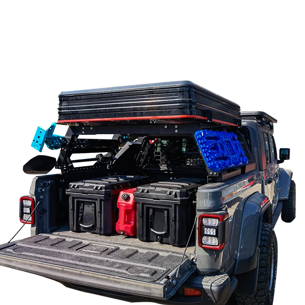 Offroad Parts Adjustable Truck Pickup Bed Rack Roofrack for Ranger F150 Tacoma Tundra Gladiator D-max