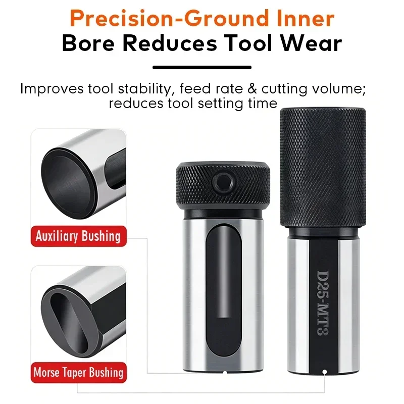 D20 D25 D32 D40 D50-5/6/7/8/10/12/13/14/16/18/20/25/32/MT1/MT2 MM CNC Lathe Tool Holder Tool Magazine Guide Bushing Taper Shank