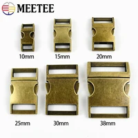 Meetee 2/5Pcs 10-38mm Metal Quick Release Buckle Backpack Strap Adjust Clip Clasp Dog Collar Safety Belt Hook Hardware Accessory 3