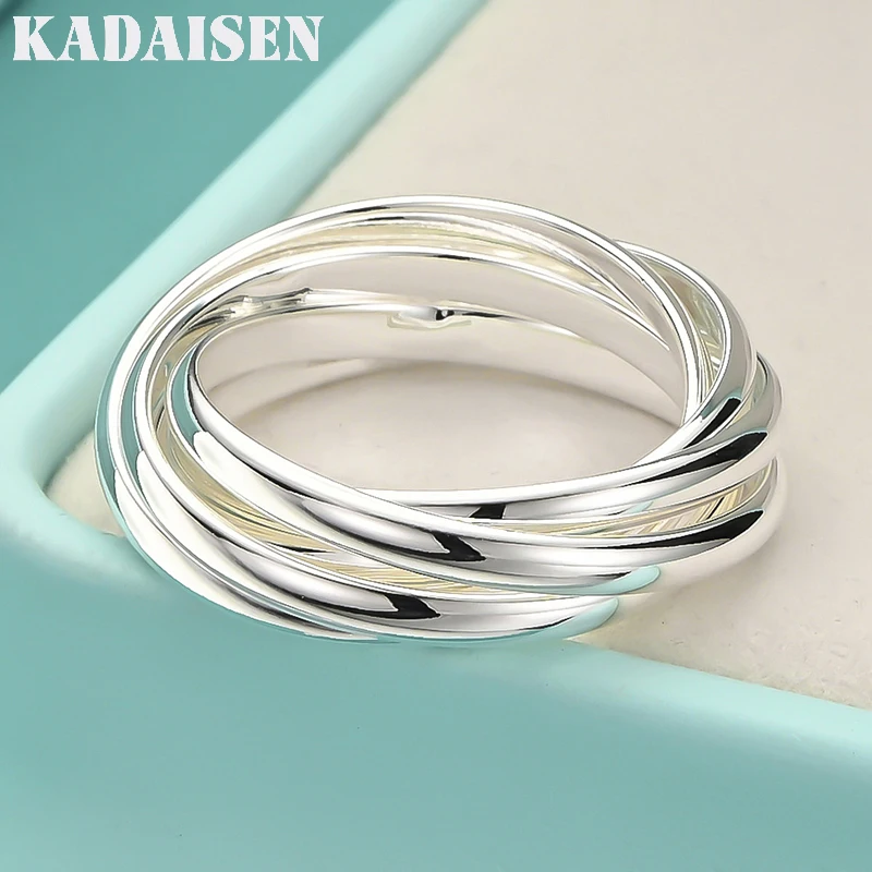 

Hoy 925 Sterling Silver Fine Nine Circles Ring For Women Fashion Folk-Custom Wedding Party Christmas Gift Classic Jewelry