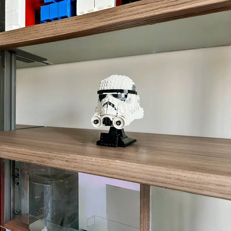 

MOC 647, новая маска штурмовика, белая солдатская маска, модель шлема, строительный блок, сборная игрушка для взрослых, подарок на день рождения