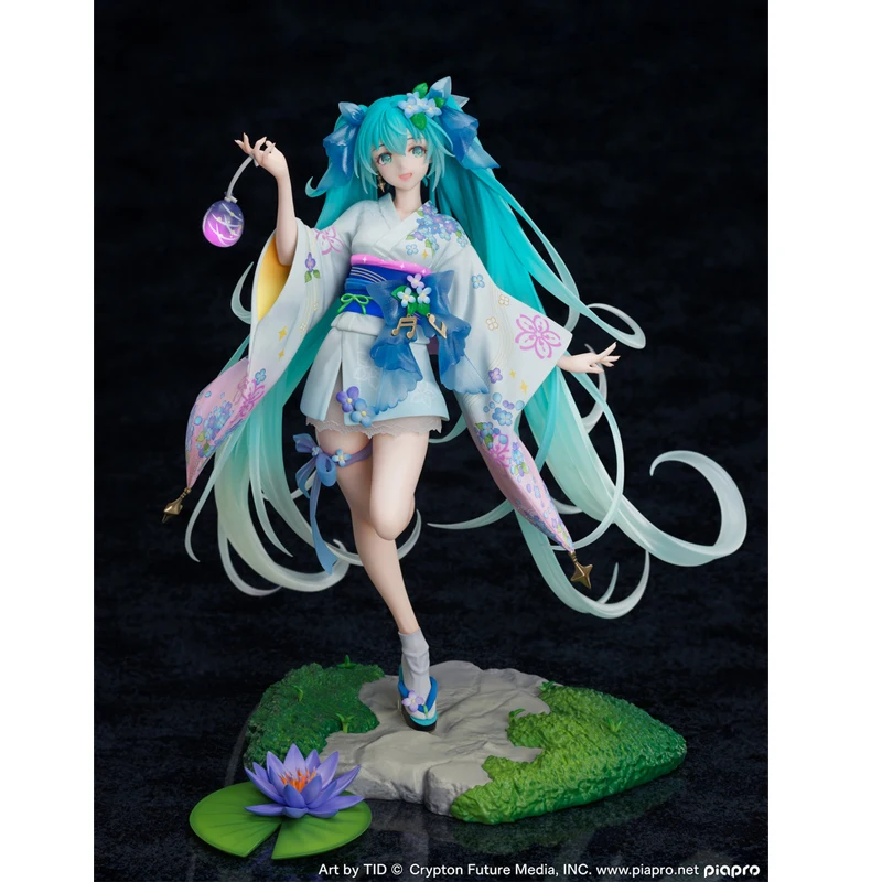 Original F:NEX Hatsune Miku Figure Fireworks In Midsummer Tid 15 Anniversary 35Cm Anime Collection Model Toys for Girls Gift