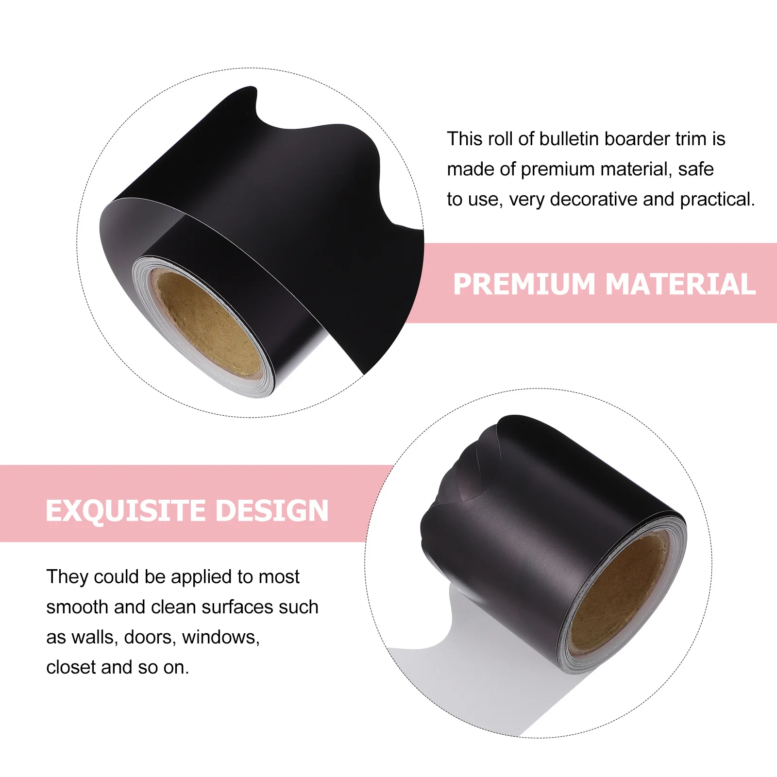 5M Blackboard Border Paper Chalkboard Trim Classroom Decoration Bulletin Borders For Whiteboard Wall Door Window Use